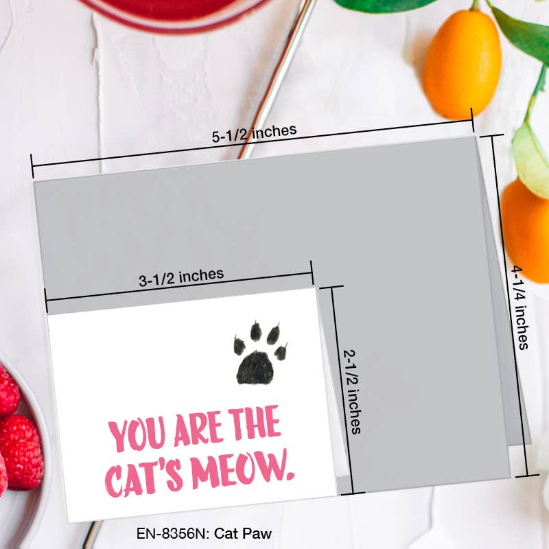 Cat Paw, Greeting Card (8356N), Enclosure, www.printedcanvas.com