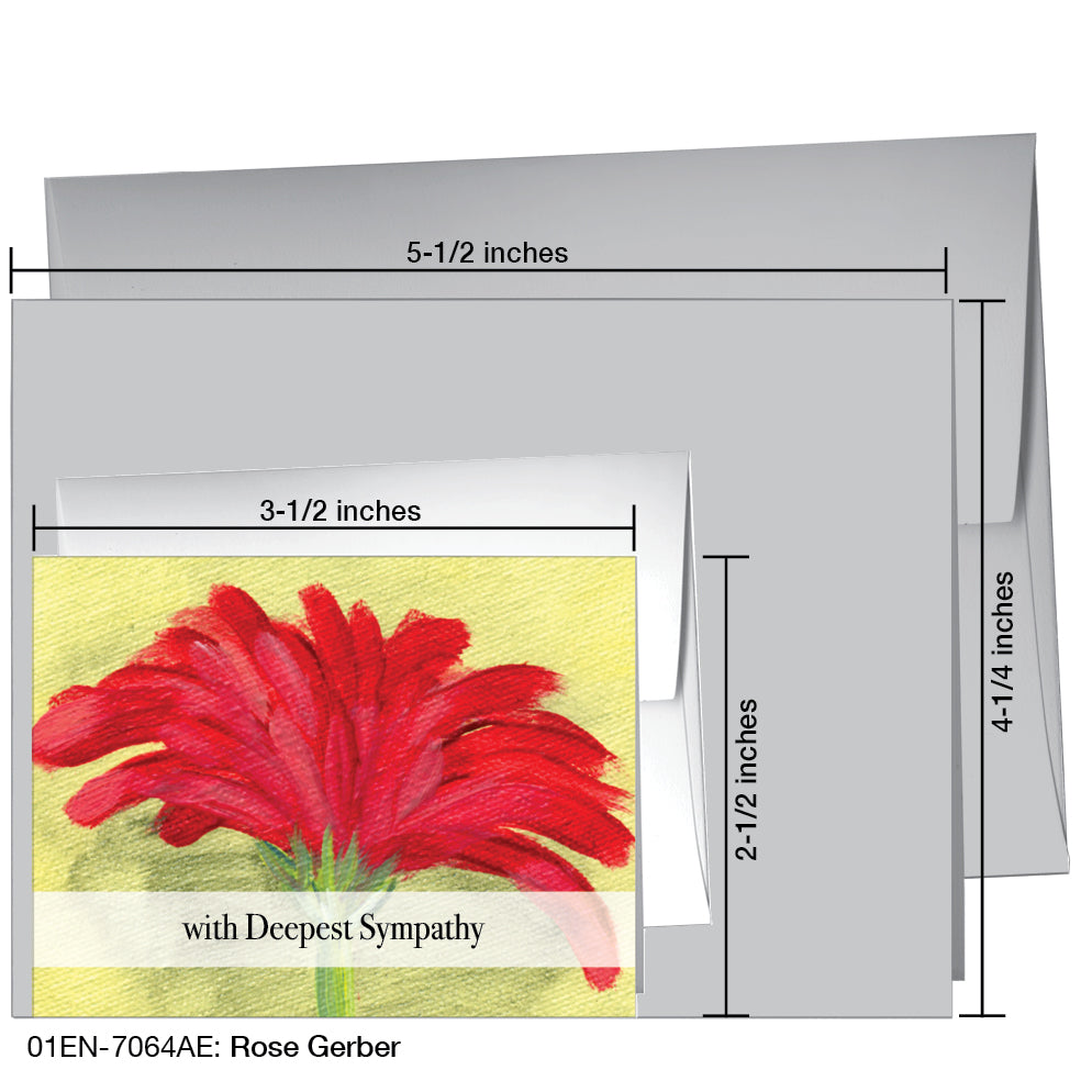 Rose Gerber, Greeting Card (7064AE), Enclosure Card, www.printedcanvas.com