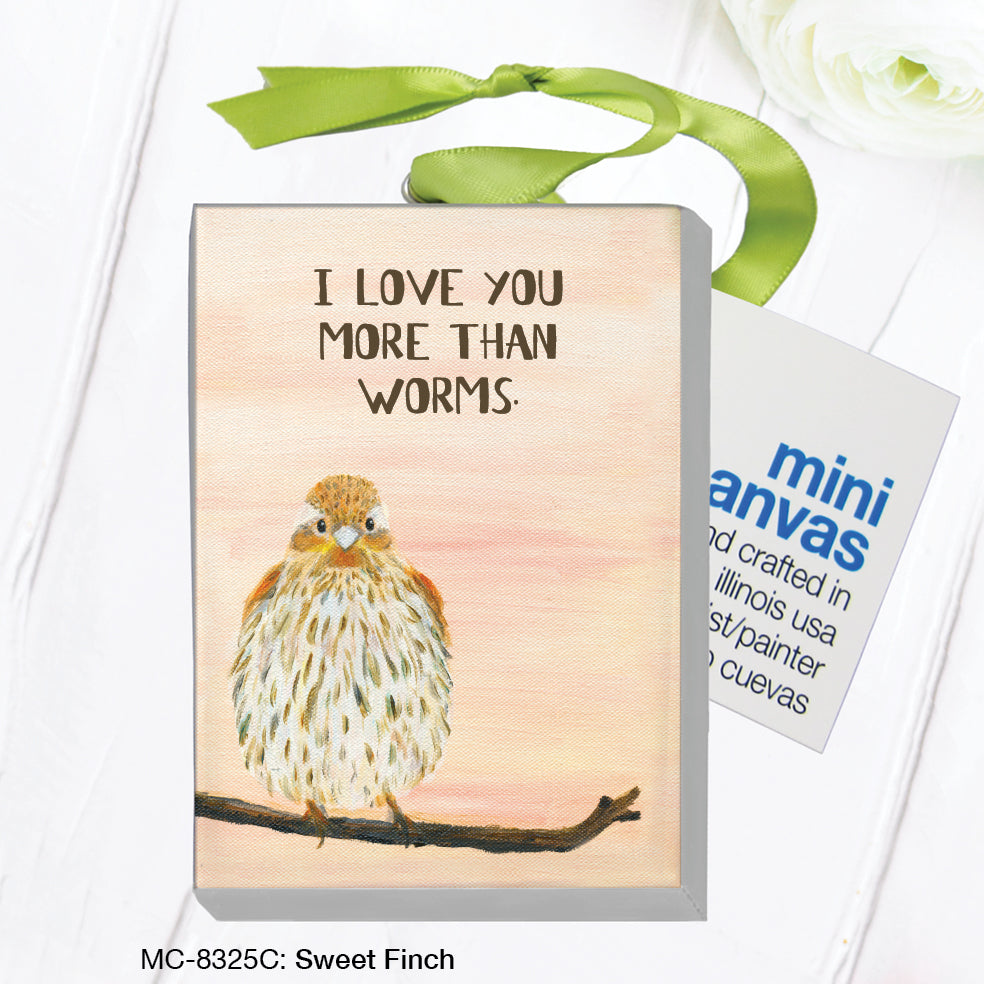 Sweet Finch, Mini Canvas (MC-8325C), Front, printedcanvas.com