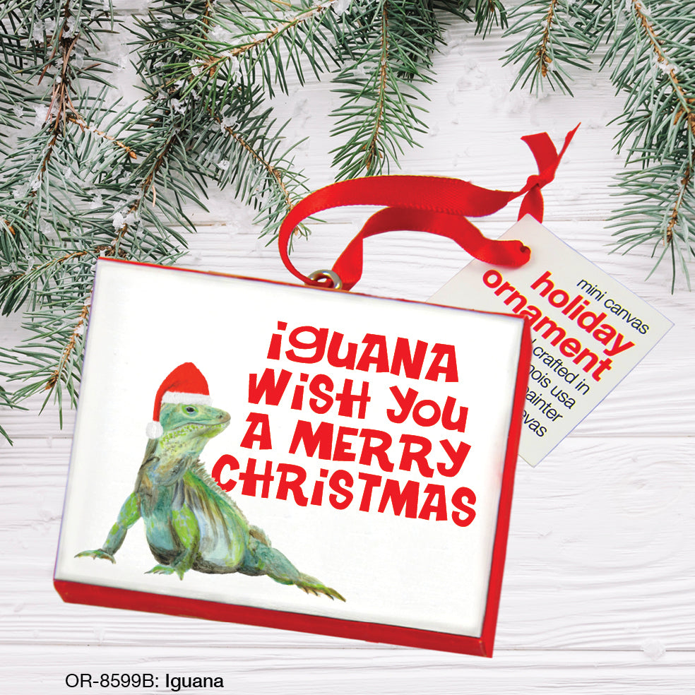 Iguana, Ornament (OR-8599B), Front, printedcanvas.com