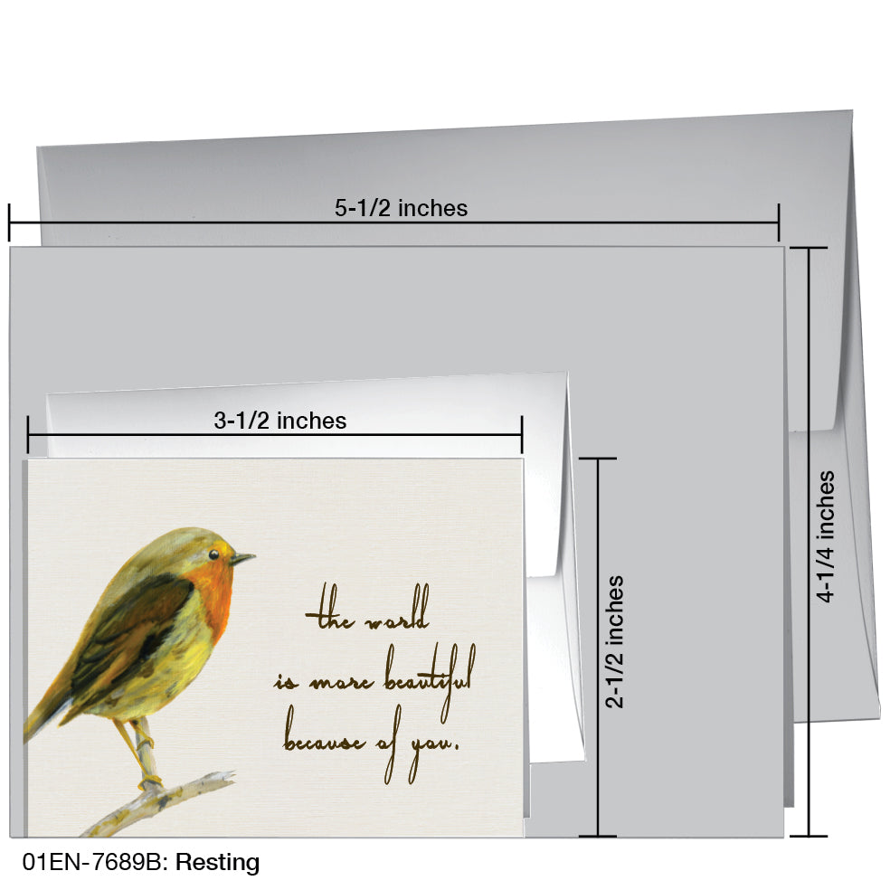 Resting, Greeting Card (7689B), Enclosure, www.printedcanvas.com
