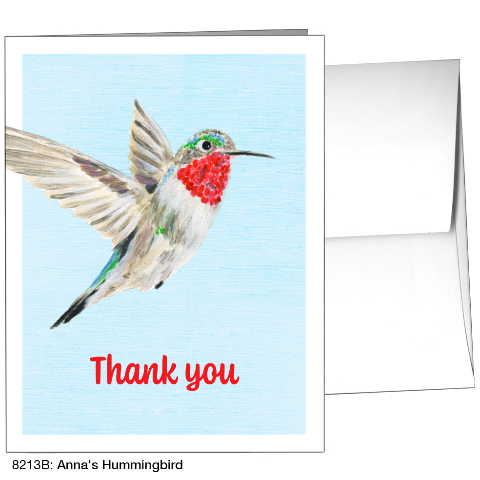 Anna's Hummingbird, Greeting Card (8213B), A2 Card Front, www.printedcanvas.com