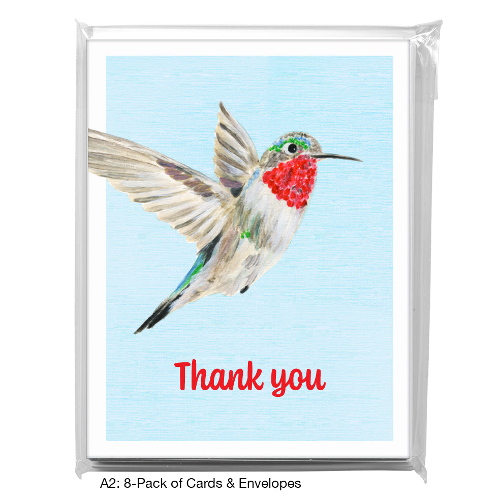 Anna's Hummingbird, Greeting Card (8213B), A2 Card 8-Pack, www.printedcanvas.com