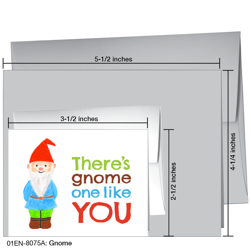 Gnome, Greeting Card (8075A), Enclosure, www.printedcanvas.com