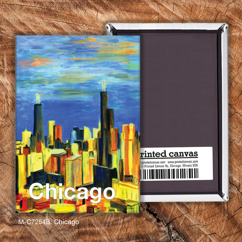 Chicago, Magnet (M-7254B), front, printedcanvas.com