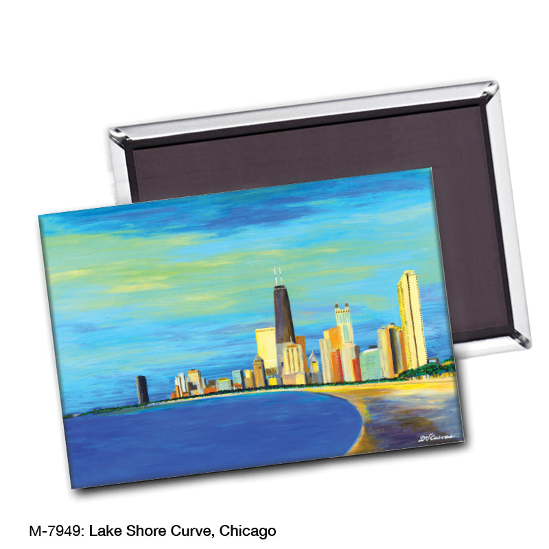 Lake Shore Curve, Chicago, Magnet (M-7949A), blank, printedcanvas.com
