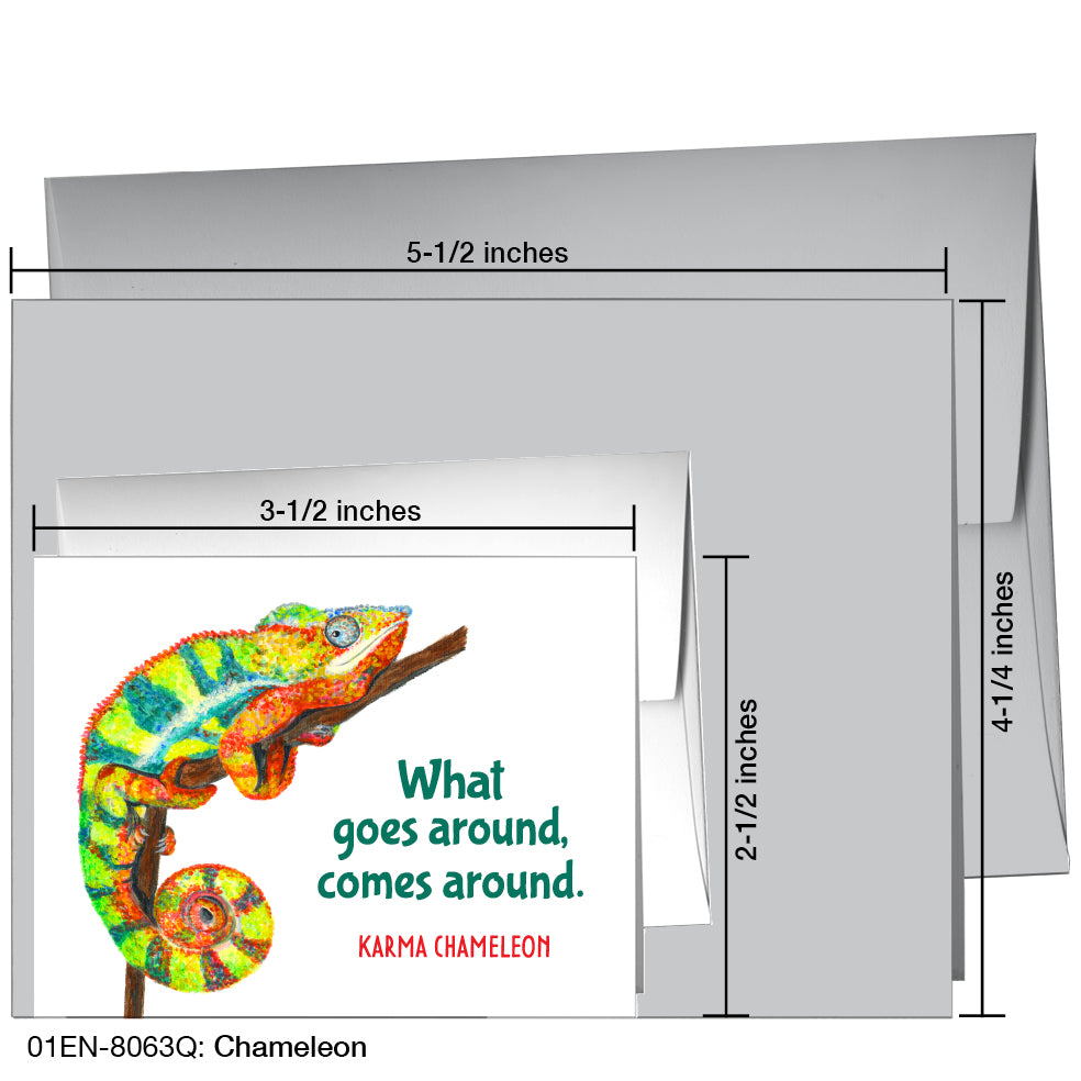 Chameleon, Greeting Card (8063Q), Enclosure, www.printedcanvas.com