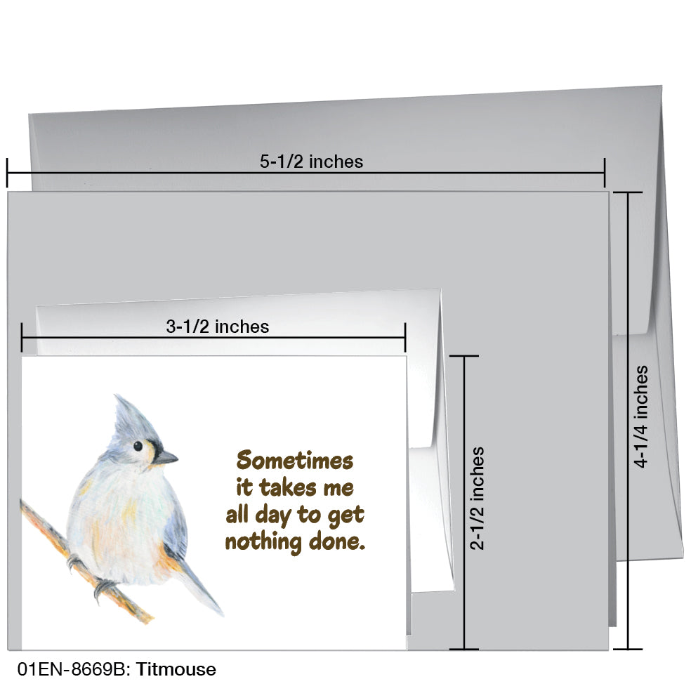 Titmouse, Greeting Card (8669B), Enclosure, www.printedcanvas.com