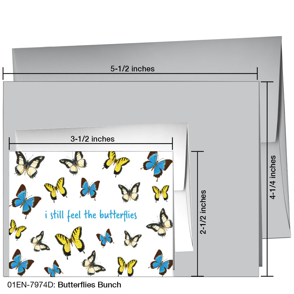 Butterflies Bunch, Greeting Card (7974D), Enclosure, www.printedcanvas.com