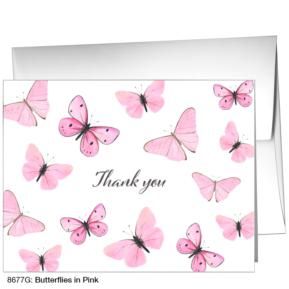 Butterflies in Pink, Greeting Card (8677G), A2, printedcanvas.com