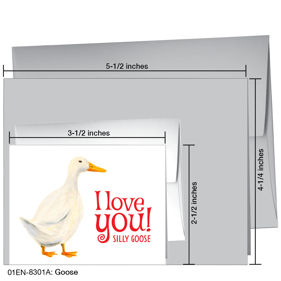 Goose, Greeting Card (8301A), Enclosure, www.printedcanvas.com