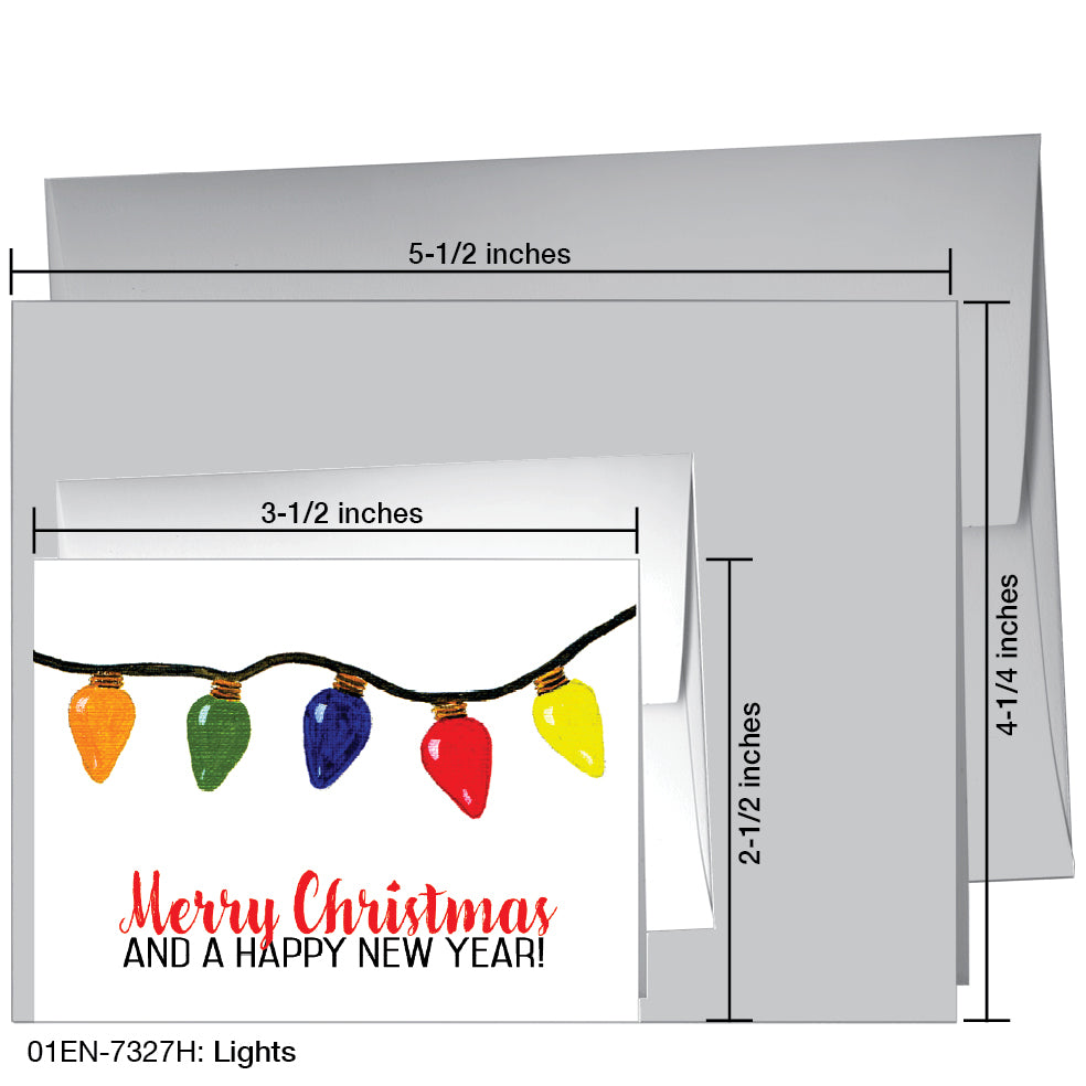 Lights, Greeting Card (7327H), Enclosure, www.printedcanvas.com