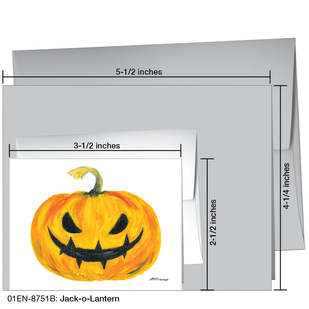 Jack-o-lantern, Greeting Card (8750A), Enclosure, www.printedcanvas.com