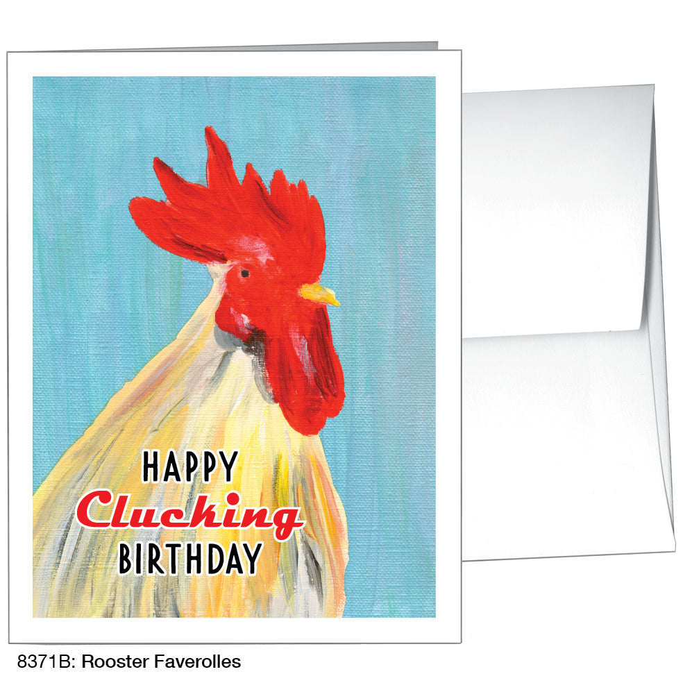 Rooster Faverolles, Greeting Card (8371B), A2, printedcanvas.com