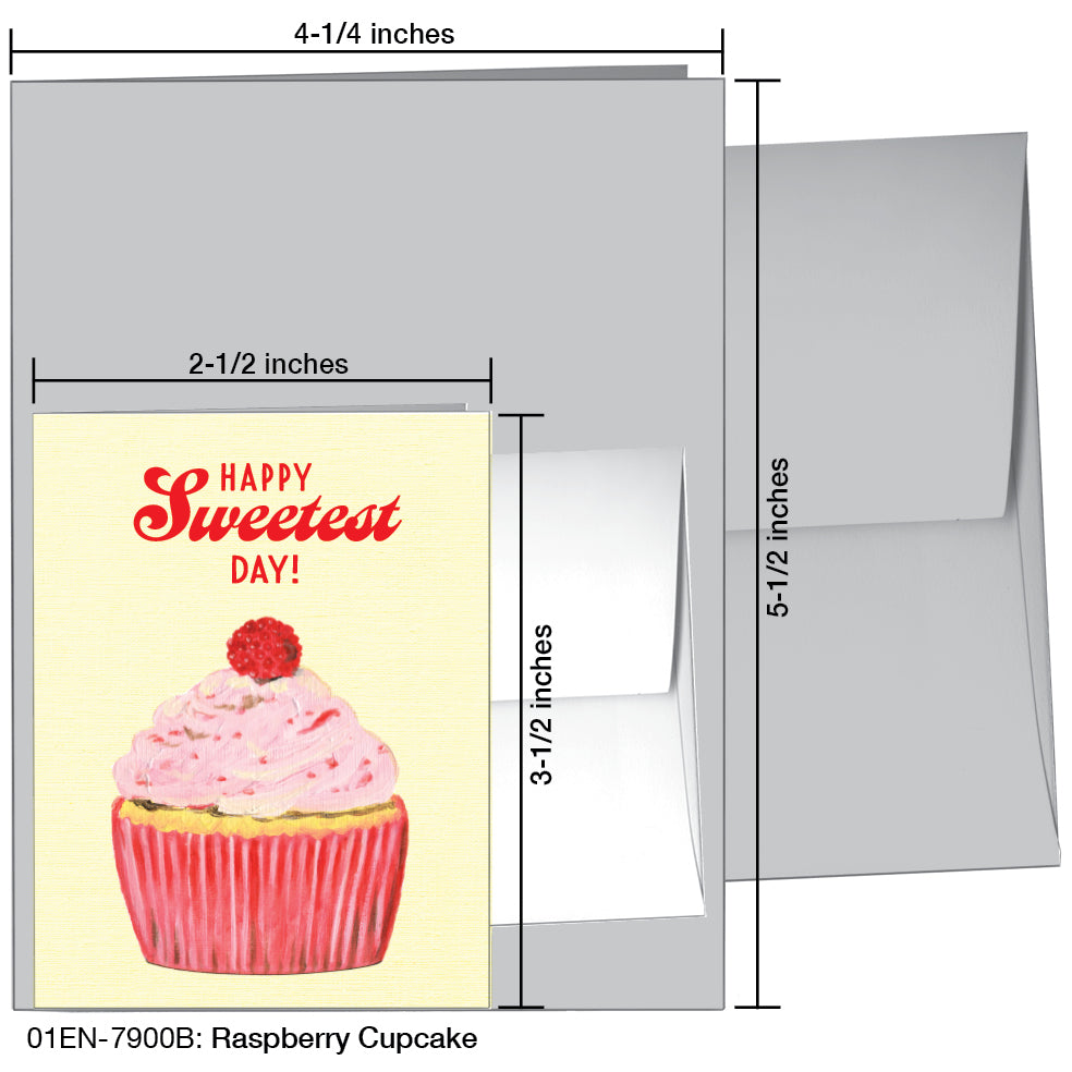 Raspberry Cupcake, Greeting Card (7900B), Enclosure, printedcanvas.com