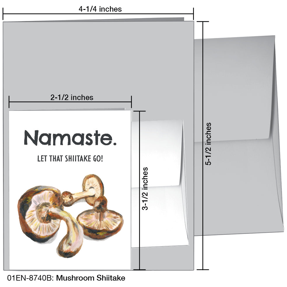 Mushroom Shiitake, Greeting Card (8740B), Enclosure, www.printedcanvas.com