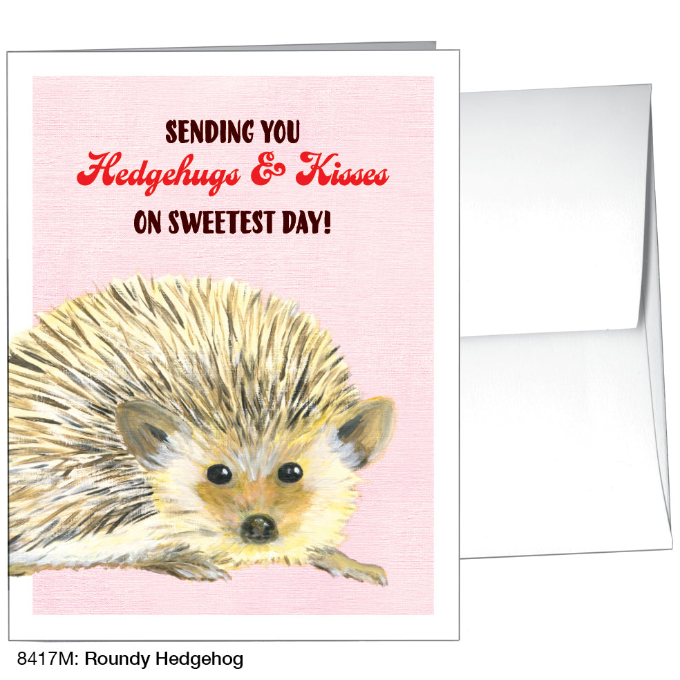 Roundy Hedgehog, Greeting Card (8417M), A2, printedcanvas.com