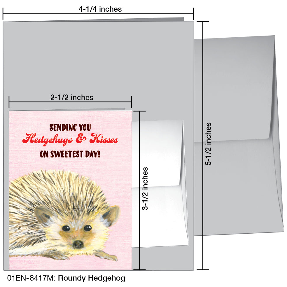 Roundy Hedgehog, Greeting Card (8417M), Enclosure, printedcanvas.com