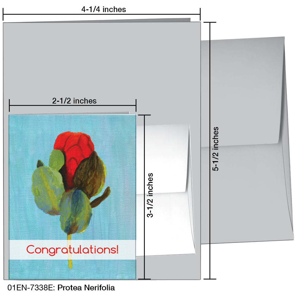 Protea Nerifolia, Greeting Card (7338E), Enclosure, printedcanvas.com