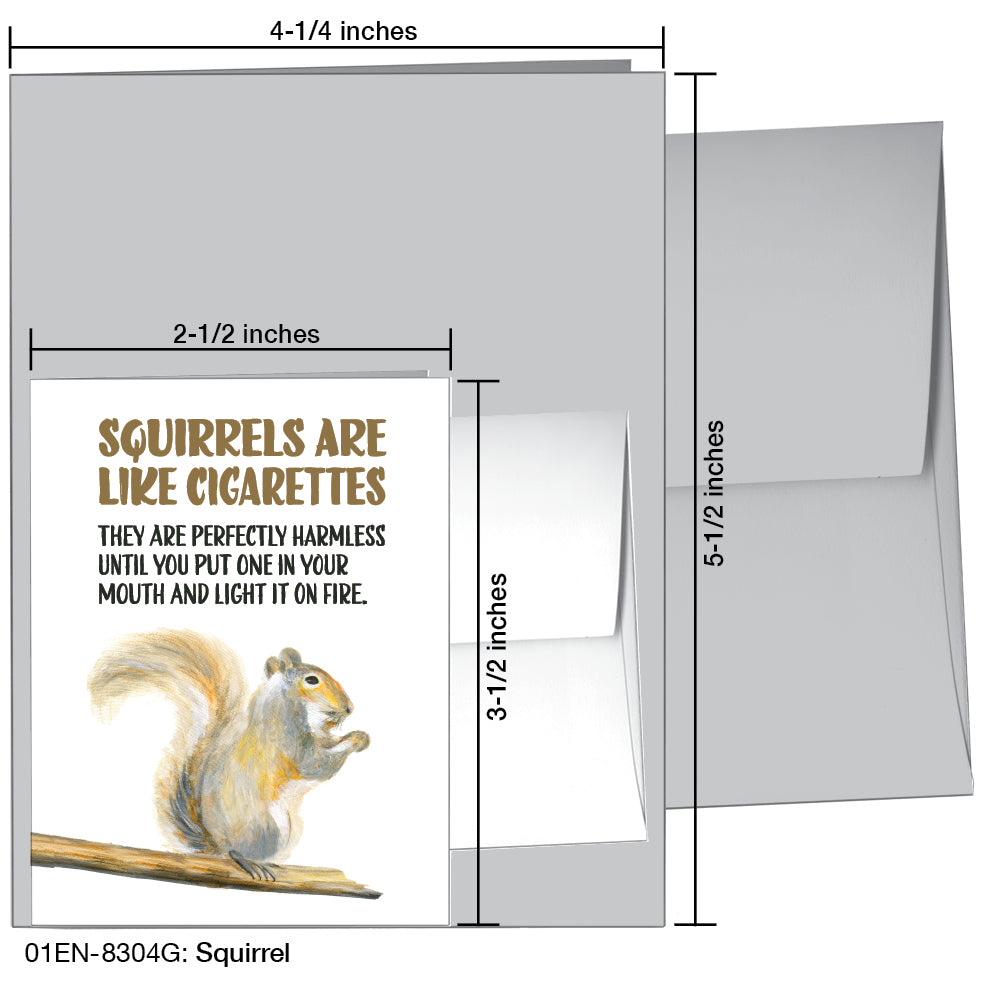 Squirrel, Greeting Card (8304G), Enclosure, www.printedcanvas.com