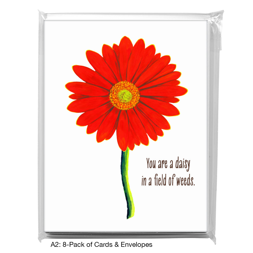 Giant Gerber Red, Greeting Card (7416R), A2 8-Pack, printedcanvas.com