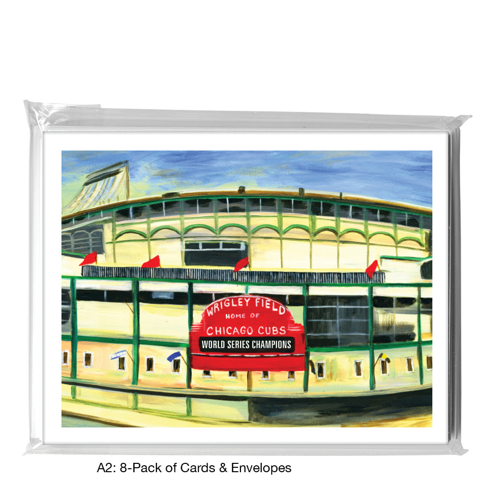 Wrigley Field, Chicago, Greeting Card (7418H), A2 Card 8-Pack, www.printedcanvas.com