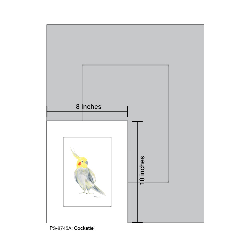 Cockatiel, Print (#8745A), Print Matted, www.printedcanvas.com