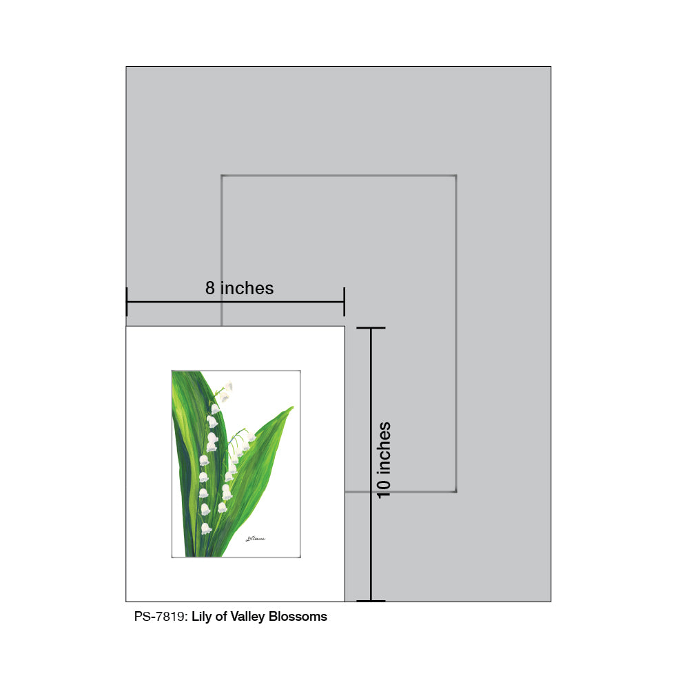 Lily of the Valley Blossoms, Print (#7819A), Print Matted, www.printedcanvas.com