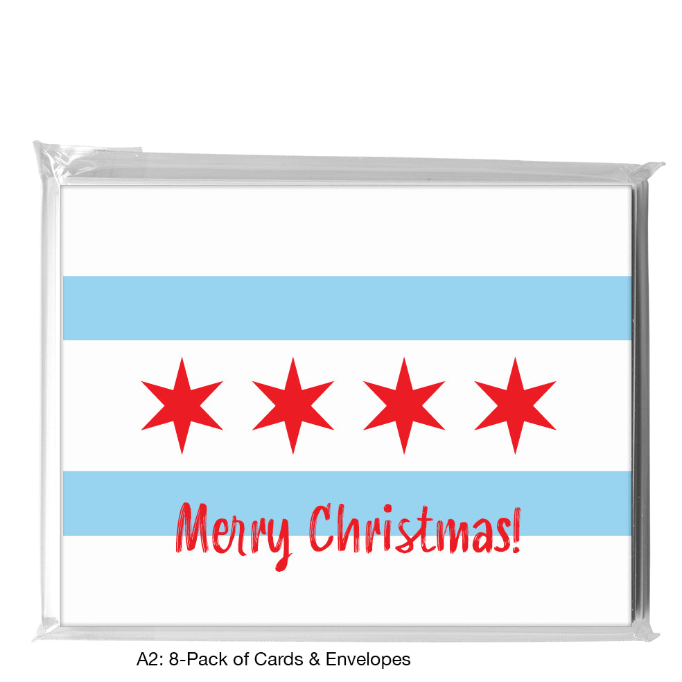 Hello, from Chicago, Greeting Card (8399H), 8-Pack, www.printedcanvas.com