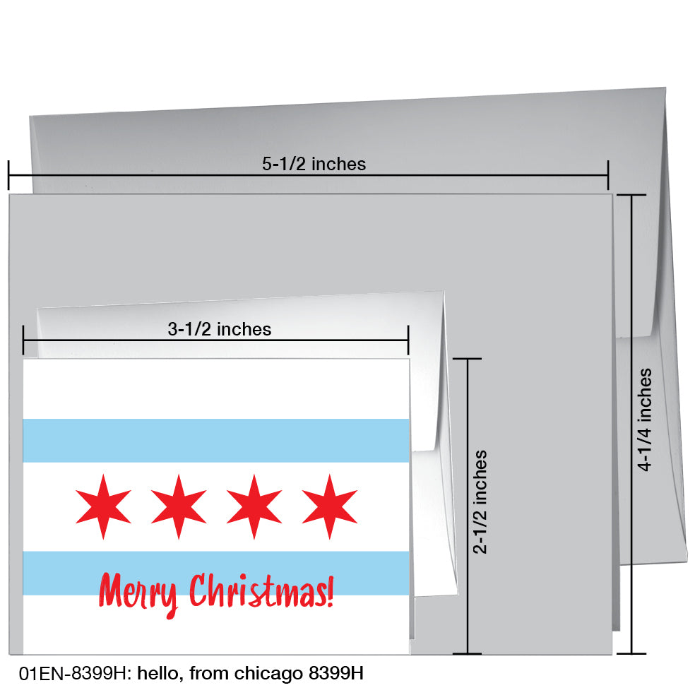 Hello, from Chicago, Greeting Card (8399H), Enclosure, www.printedcanvas.com