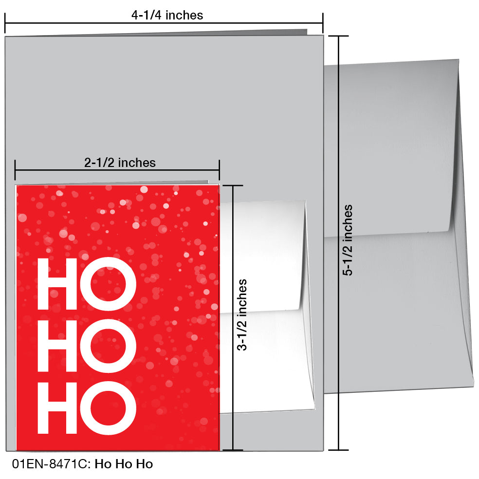 Ho Ho Ho, Greeting Card (8471C), Enclosure Card, printedcanvas.com