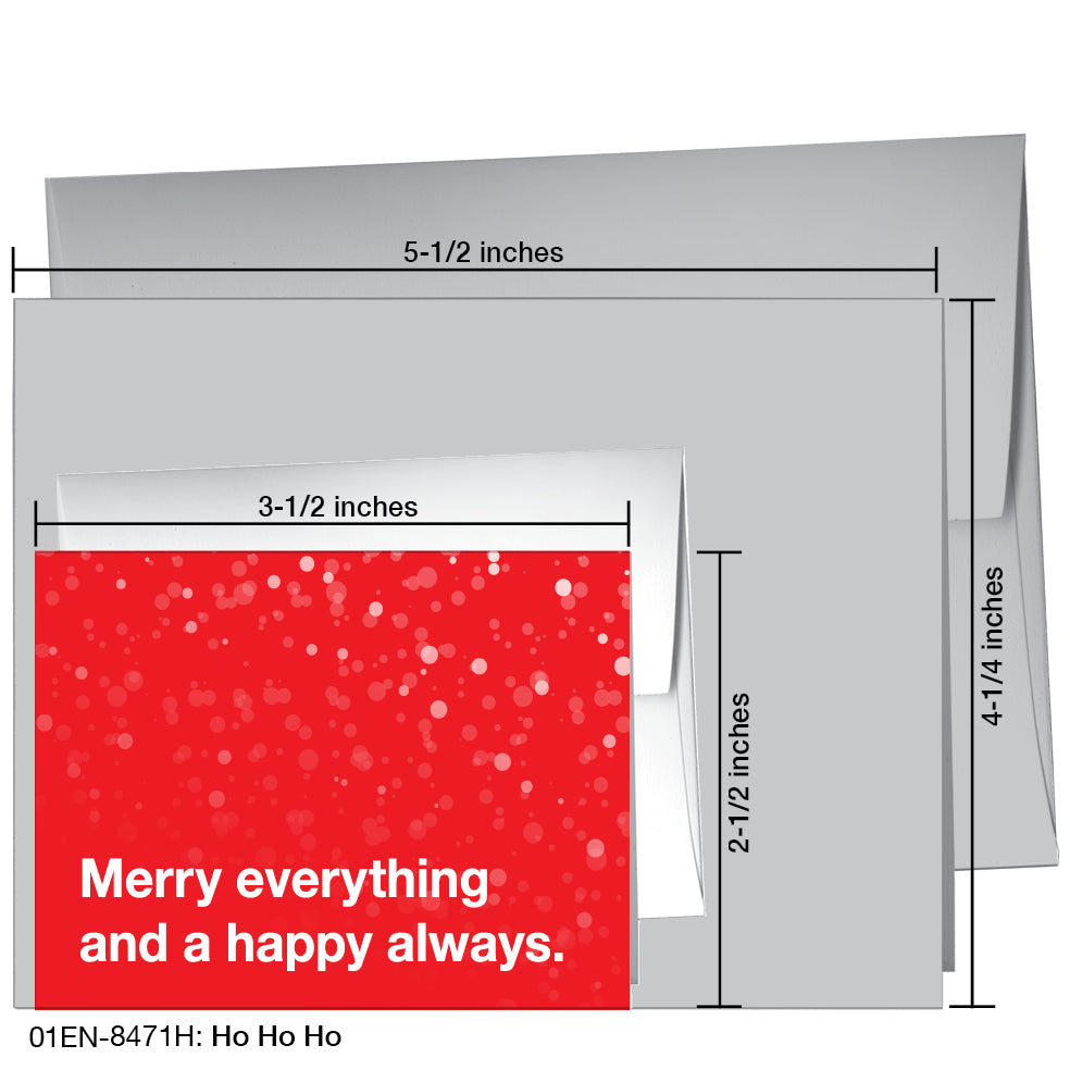 Ho Ho Ho, Greeting Card (8471H), Enclosure, www.printedcanvas.com
