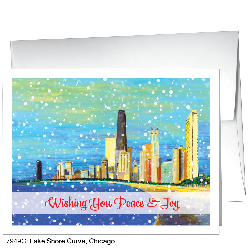 Lake Shore Curve, Chicago, Greeting Card (7949C), A2 Card Front, www.printedcanvas.com
