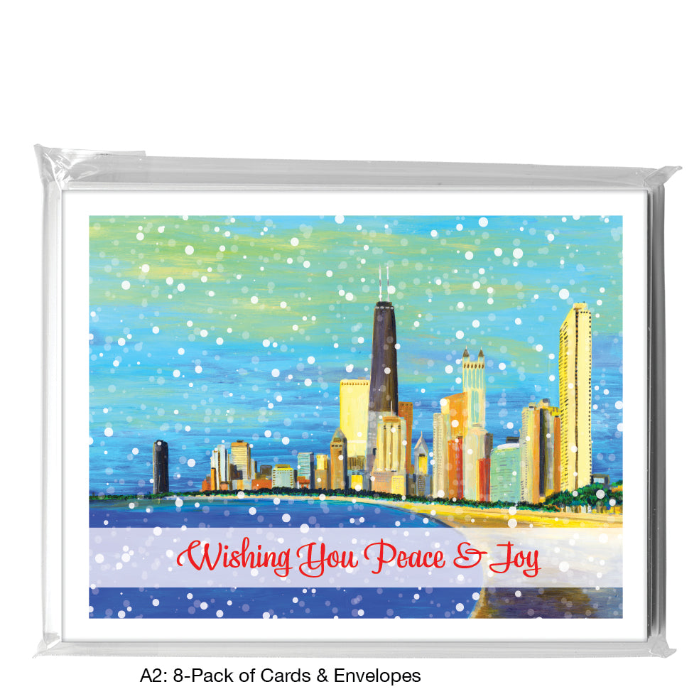 Lake Shore Curve, Chicago, Greeting Card (7949C), A2 Card 8-Pack, www.printedcanvas.com