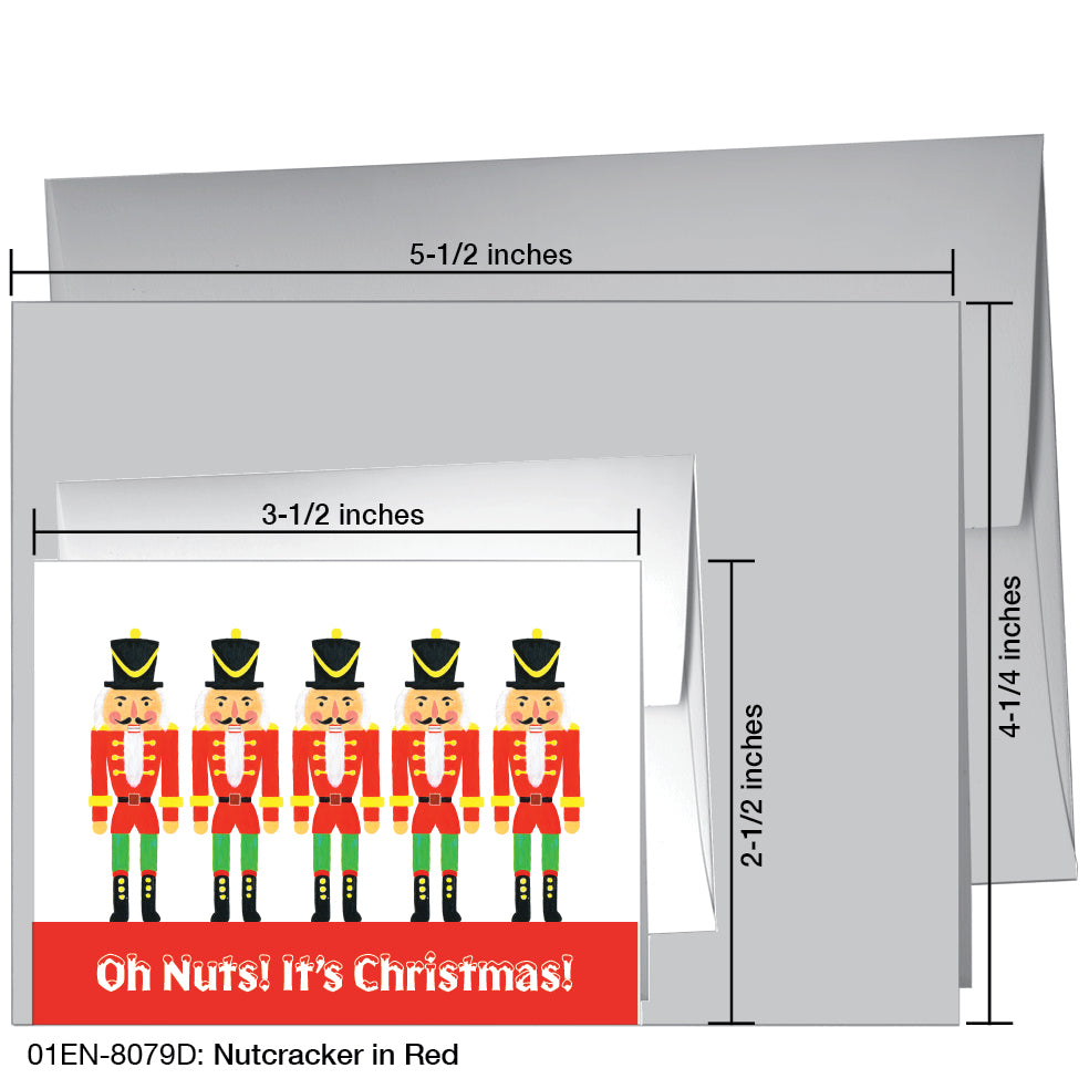 Nutcracker in Red, Greeting Card (8079D), Enclosure, www.printedcanvas.com