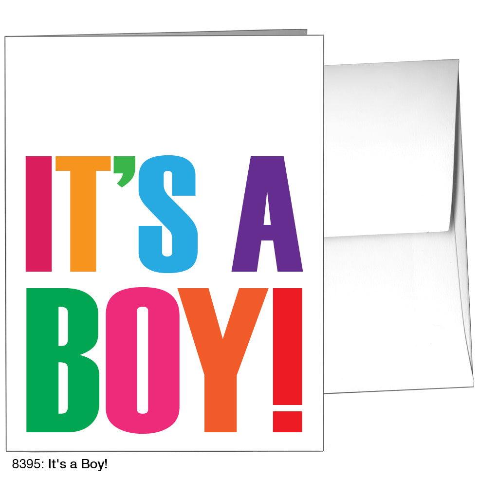 It's a Boy!, Greeting Card (8395A), A2 Card Front, www.printedcanvas.com