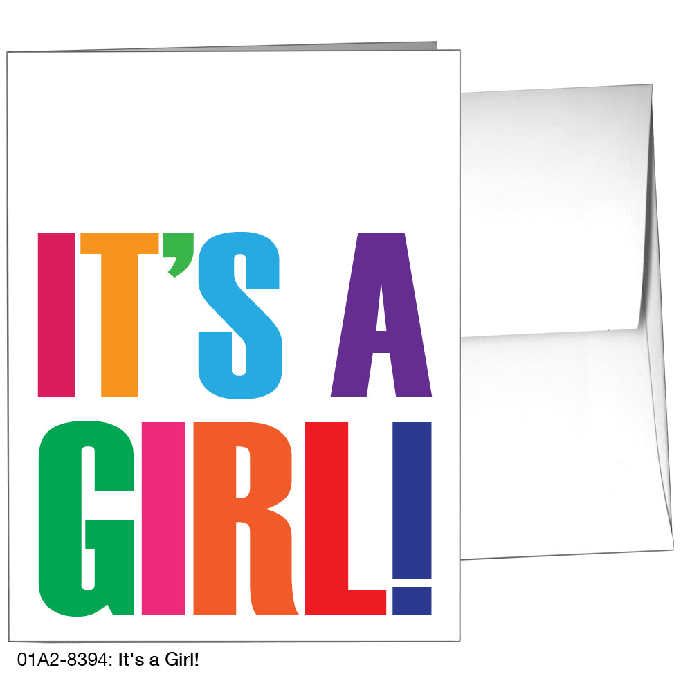 It's a Girl!, Greeting Card (8394A), A2 Card Front, www.printedcanvas.com