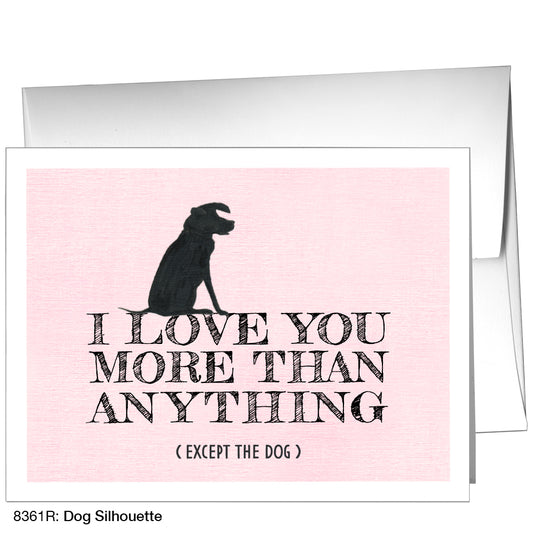 Dog Silhouette, Greeting Card (8361R), Front, www.printedcanvas.com
