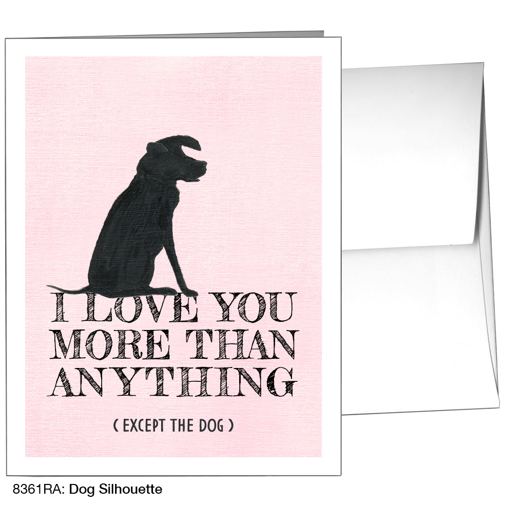 Dog Silhouette, Greeting Card (8361RA), A2, printedcanvas.com