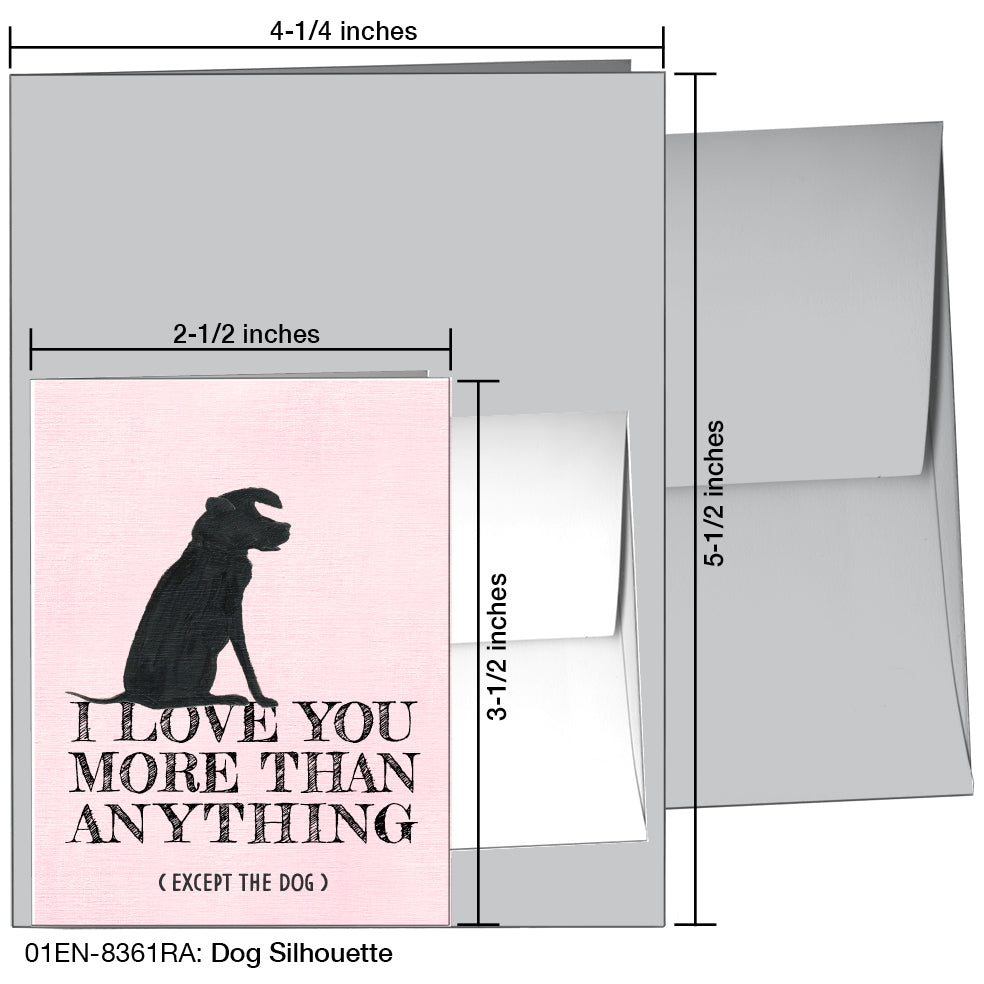 Dog Silhouette, Greeting Card (8361RA), Enclosure, printedcanvas.com