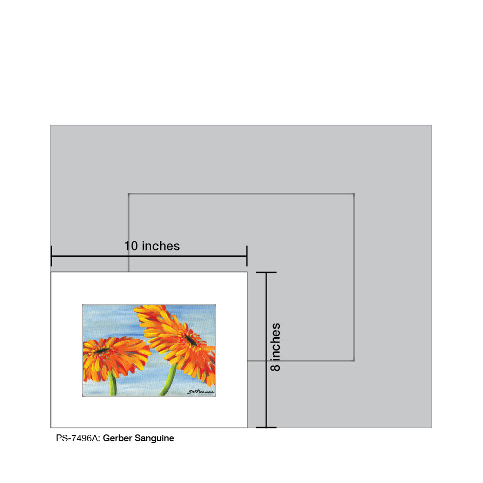 Gerber Sanguine, Print (#7496A), Print Matted, www.printedcanvas.com