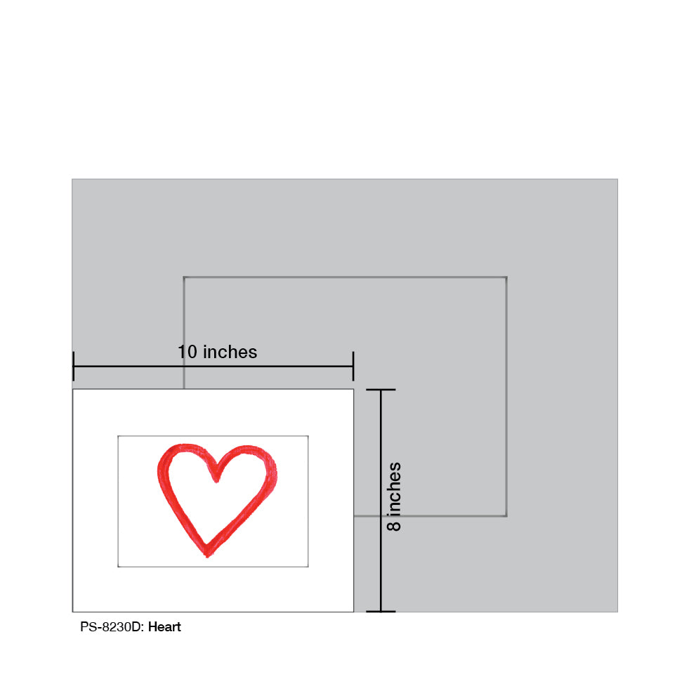 Heart, Print (#8230D), Print Matted, www.printedcanvas.com