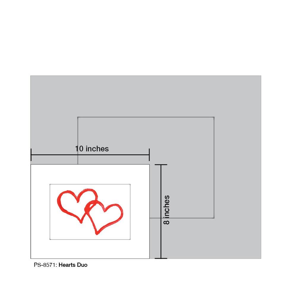 Hearts Duo, Print (#8571A), Print Matted, www.printedcanvas.com