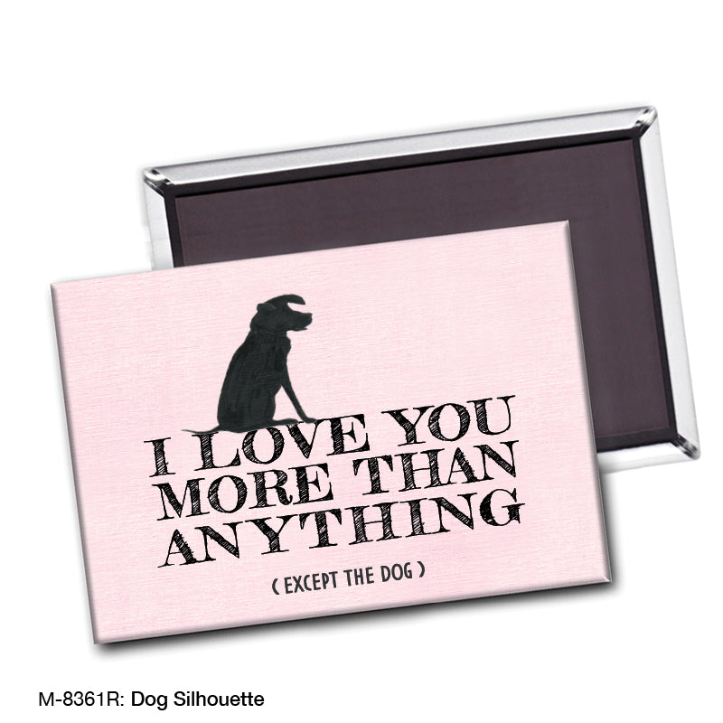 Dog Silhouette, Magnet (M-8361R), front, printedcanvas.com