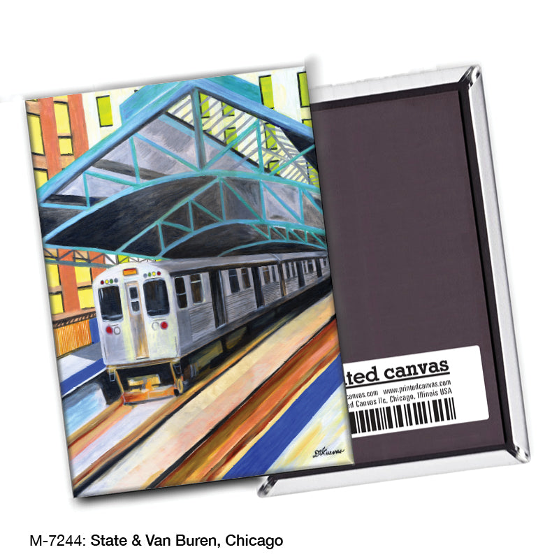 State & Van Buren, Chicago, Magnet (M-7244A), blank, printedcanvas.com