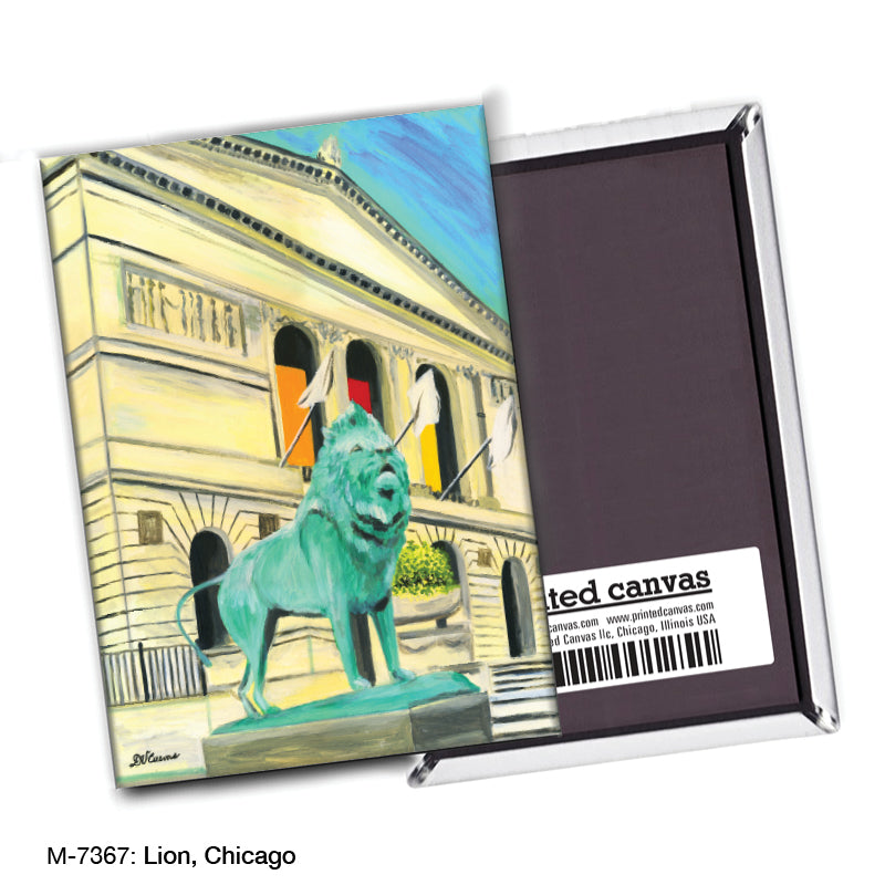Lion, Chicago, Magnet (M-7367A), blank, printedcanvas.com