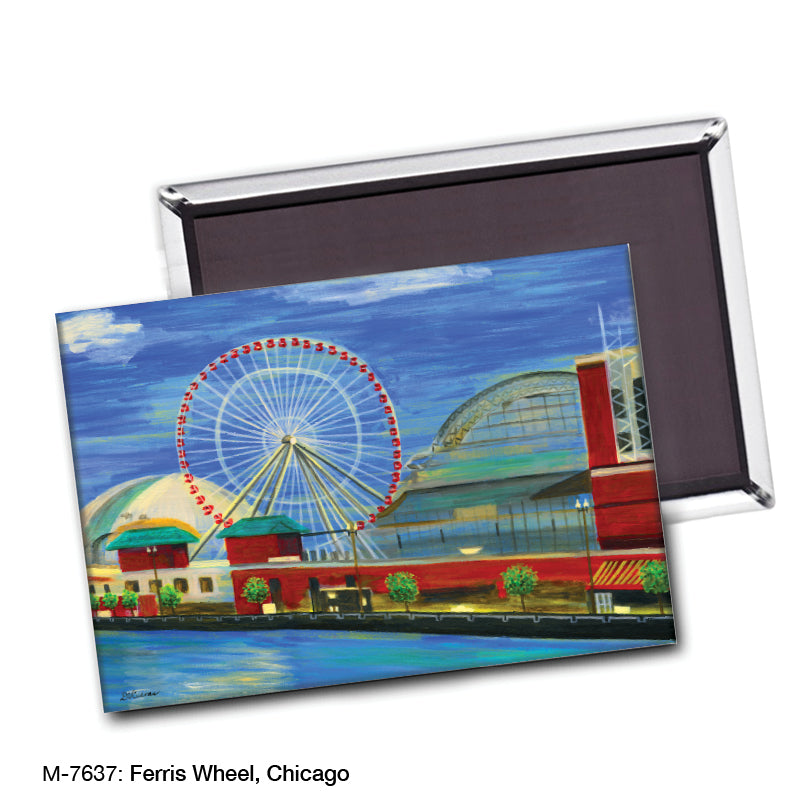 Ferris Wheel, Chicago, Magnet (M-7637A), blank, printedcanvas.com