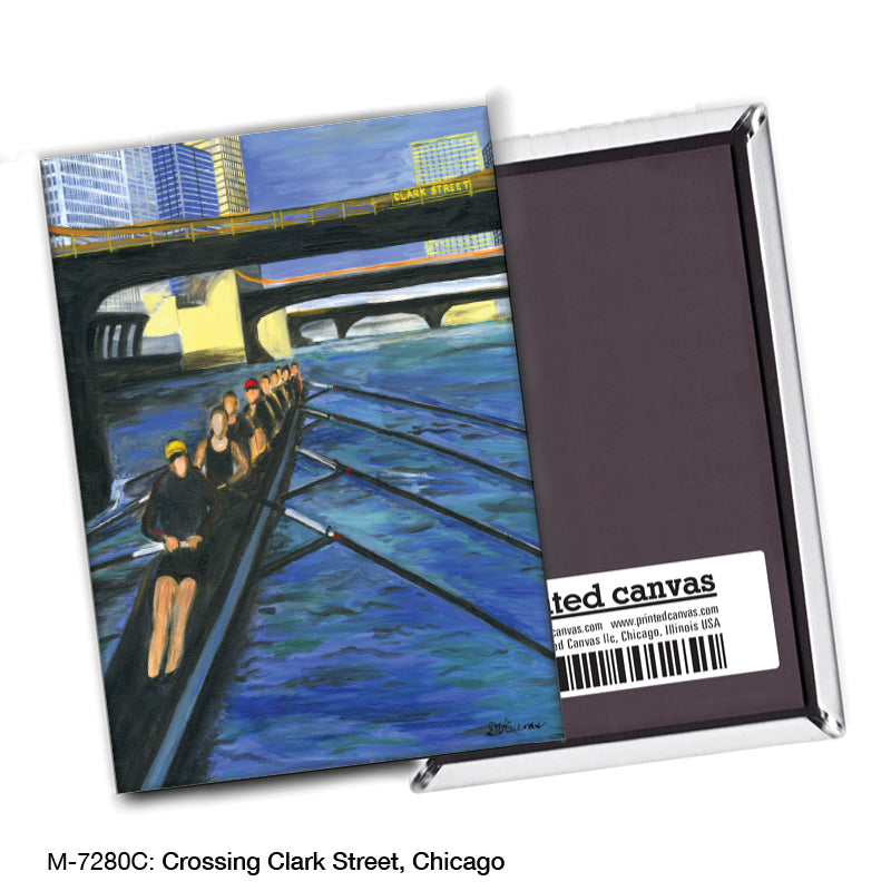 Crossing Clark Street, Chicago, Magnet (M-7280C), blank, printedcanvas.com