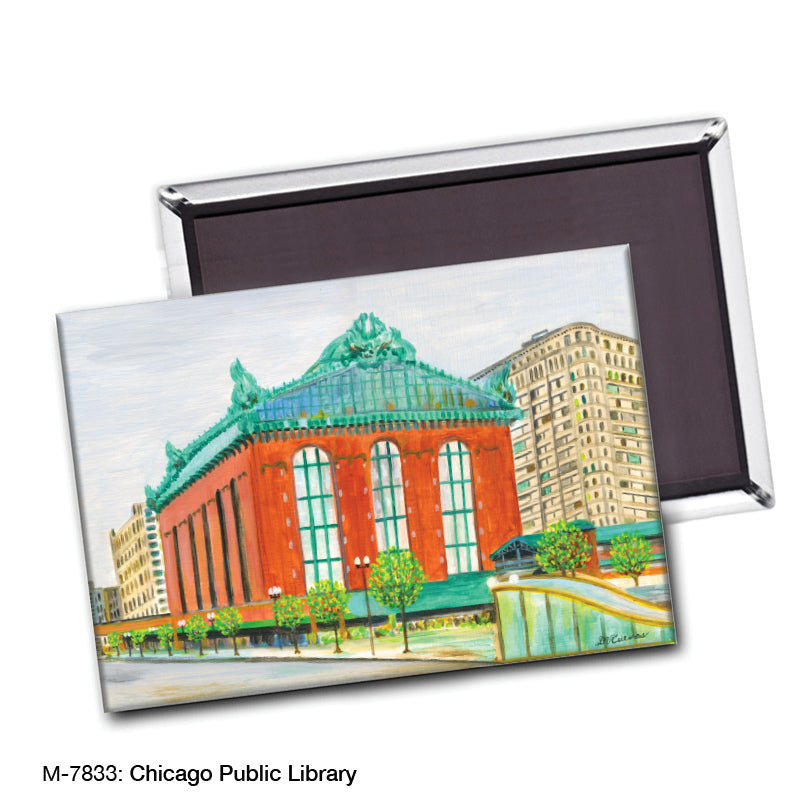 Chicago Public Library, Magnet (M-7833A), blank, printedcanvas.com