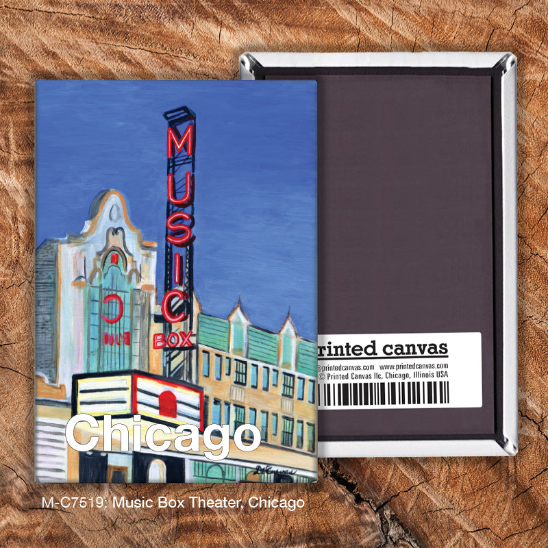 Music Box Theater, Chicago, Magnet (M-7519), Front, printedcanvas.com